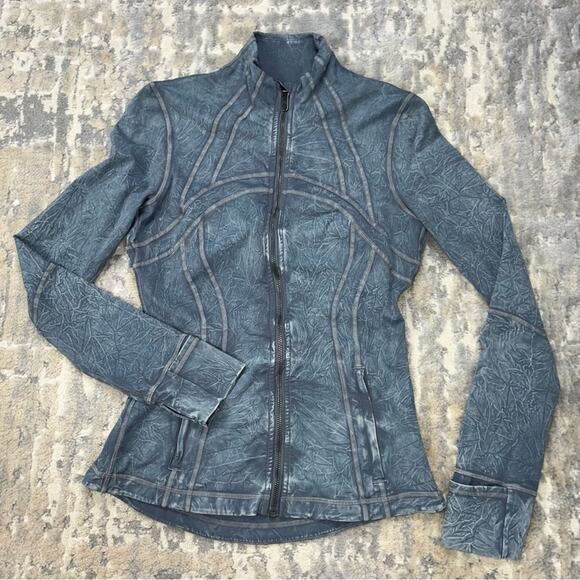Lululemon Define Jacket *Ice Dye Ice Wash Asphalt Grey size 6 - Picture 1 of 11